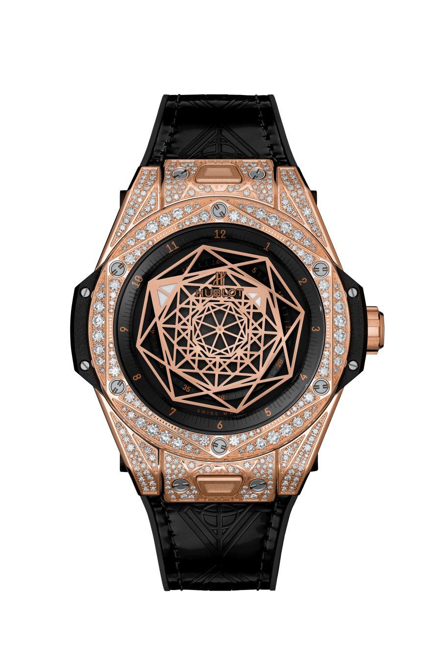 Hublot Big Bang Sang Bleu in Rose Gold Pave 39mm Diamonds International