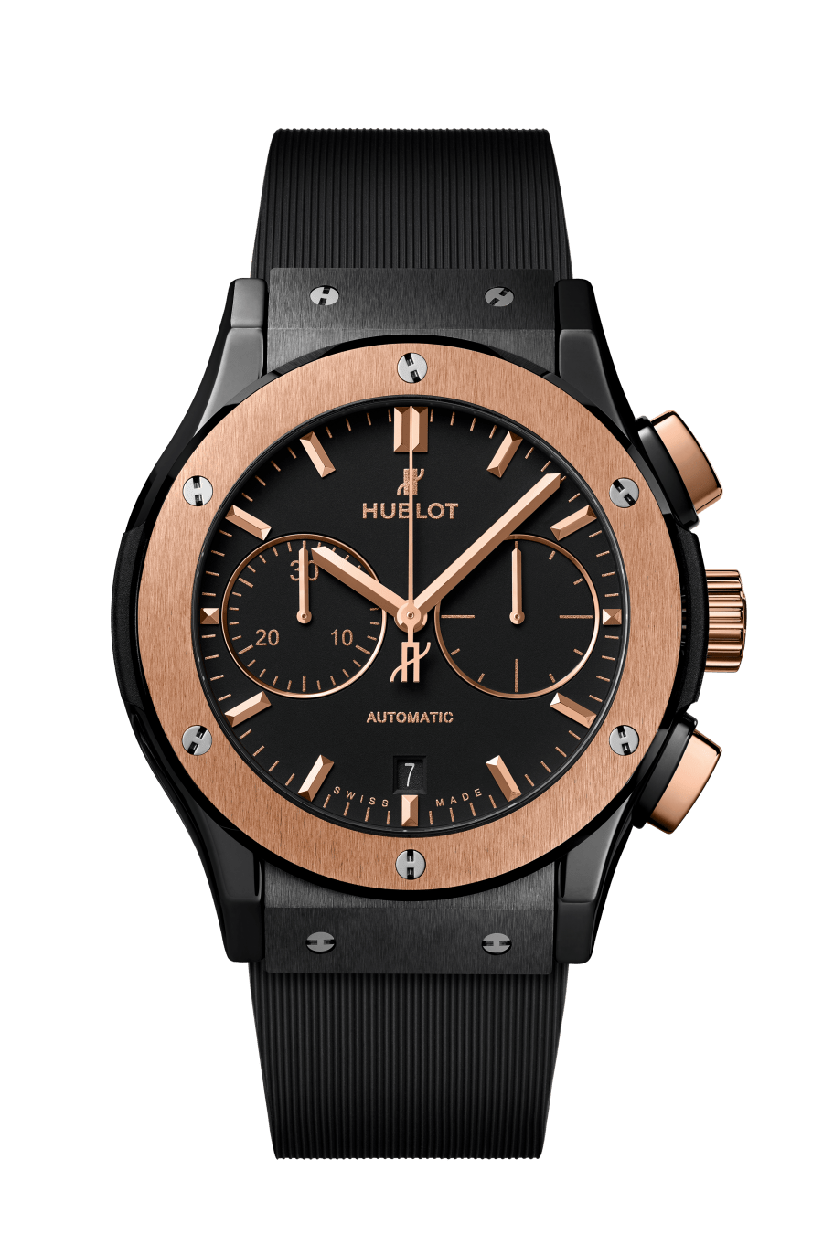 Hublot Classic Fusion Chronograph in Black Ceramic and Rose Gold 45mm