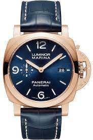 Panerai Luminor Marina Sole Blu in Rose Gold 44mm Diamonds